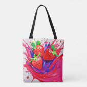 Lebhafter Strawberry Splash Tasche (Rückseite)
