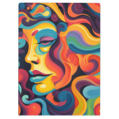 Lebhafter Strudel der Emotionen Klemmbrett (Rückseite)