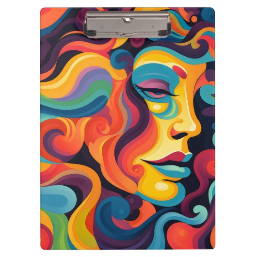 Lebhafter Strudel der Emotionen Klemmbrett (Vorderseite)