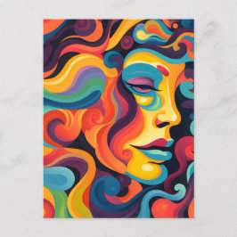 Lebhafter Strudel der Emotionen Postkarte