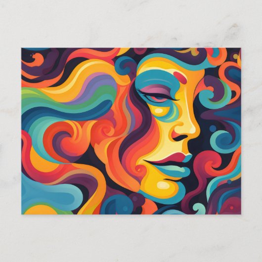 Lebhafter Strudel der Emotionen Postkarte (Vorderseite)