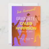 Lebhafter Sunset Modern Tech Abschluss Ankündigung (Vorderseite)