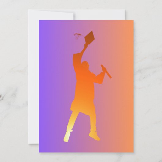 Lebhafter Sunset Modern Tech Abschluss Ankündigung (Rückseite)