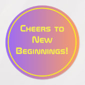 Lebhafter Sunset Modern Tech Abschluss Etiketten (Design 2)