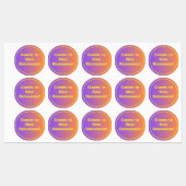 Lebhafter Sunset Modern Tech Abschluss Etiketten (Blatt)