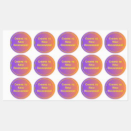 Lebhafter Sunset Modern Tech Abschluss Etiketten