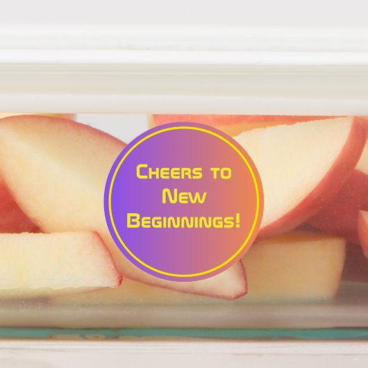 Lebhafter Sunset Modern Tech Abschluss Etiketten (Befestigt)