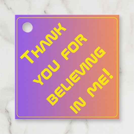 Lebhafter Sunset Modern Tech Abschluss Geschenkanhänger (Vorderseite)