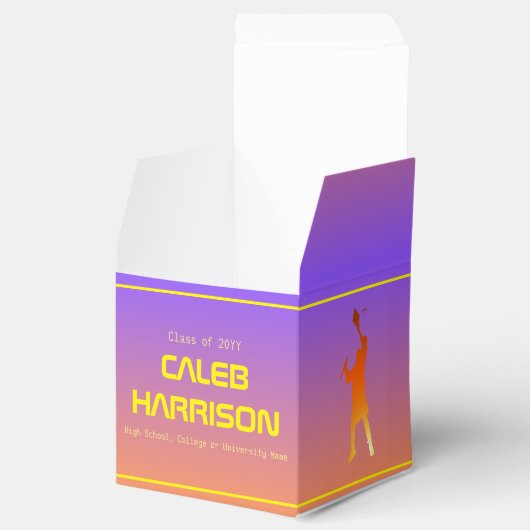 Lebhafter Sunset Modern Tech Abschluss Geschenkschachtel (Geöffnet)