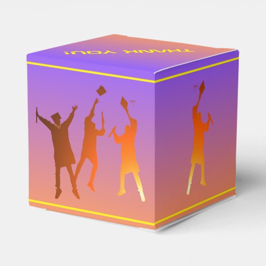 Lebhafter Sunset Modern Tech Abschluss Geschenkschachtel (Rückseite)