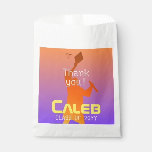 Lebhafter Sunset Modern Tech Abschluss Geschenktütchen (Vorderseite)