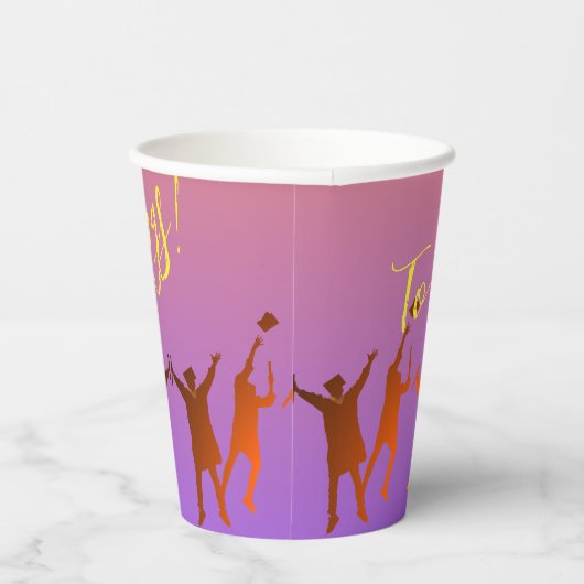 Lebhafter Sunset Modern Tech Abschluss Pappbecher (Rechts)