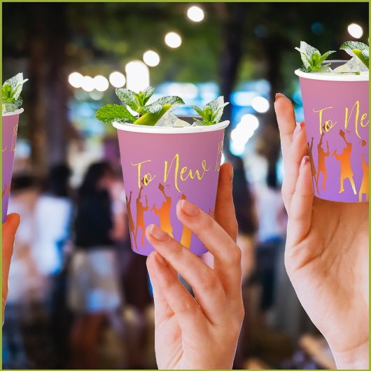 Lebhafter Sunset Modern Tech Abschluss Pappbecher