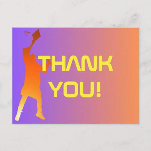 Lebhafter Sunset Modern Tech Abschluss Postkarte (Vorderseite)