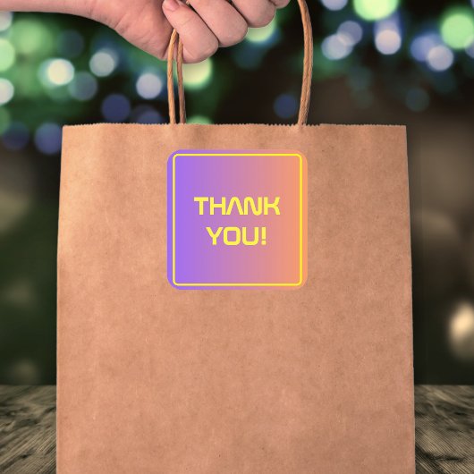 Lebhafter Sunset Modern Tech Abschluss Quadratischer Aufkleber