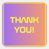 Lebhafter Sunset Modern Tech Abschluss Quadratischer Aufkleber (Vorderseite)