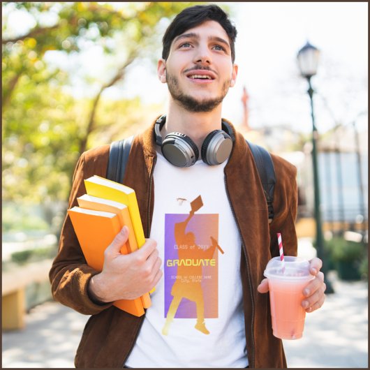 Lebhafter Sunset Modern Tech Abschluss T-Shirt