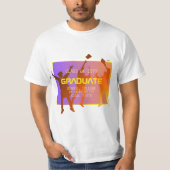 Lebhafter Sunset Modern Tech Abschluss T-Shirt (Vorderseite)