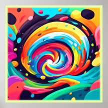 Lebhafter Swirl Abstrakter Art