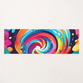 Lebhafter Swirl Abstrakter Art Yogamatte (Vorderseite (Horizontal))