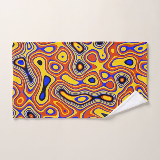 Lebhafter Swirl: Ein farbenprächtiges Abstraktes Badhandtuch Set (Handtuch)