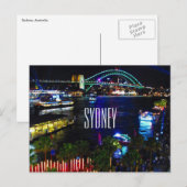lebhafter Sydney-Quadrat Postkarte (Vorne/Hinten)