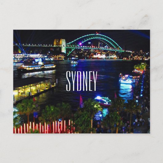 lebhafter Sydney-Quadrat Postkarte (Vorderseite)