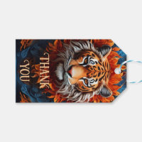 Lebhafter Tiger mit Blumenmotiven