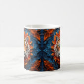 Lebhafter Tiger mit Blumenmotiven Kaffeetasse (Mittel)