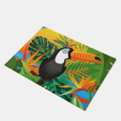 Lebhafter Toucan Tropical Rainforest Doormat Fußmatte (Schrägansicht)
