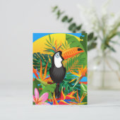 Lebhafter Toucan Tropical Rainforest Postkarte (Stehend Vorderseite)