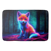 Lebhafter träumartiger Fuchs mit elektrischen Farb Badematte (Vorderseite)