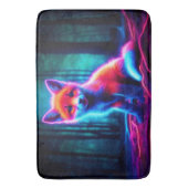 Lebhafter träumartiger Fuchs mit elektrischen Farb Badematte (Vorderseite Vertikal)