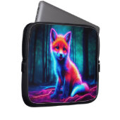 Lebhafter träumartiger Fuchs mit elektrischen Farb Laptopschutzhülle (Vorne Rechts)