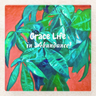 Lebhafter Tree Life GLASS Untersetzer - Grace Life
