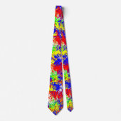 Lebhafter Trippy-Jiggle-Muster-Neck-Tie Krawatte (Vorderseite)