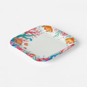 Lebhafter tropischer Fischkorallenmeer | Farbenfro Pappteller (Gewinkelt)