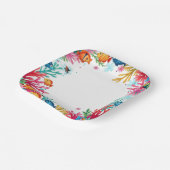 Lebhafter tropischer Fischkorallenmeer | Farbenfro Pappteller (Gewinkelt)