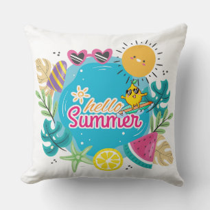 Lebhafter tropischer Sommer-Strand Kissen