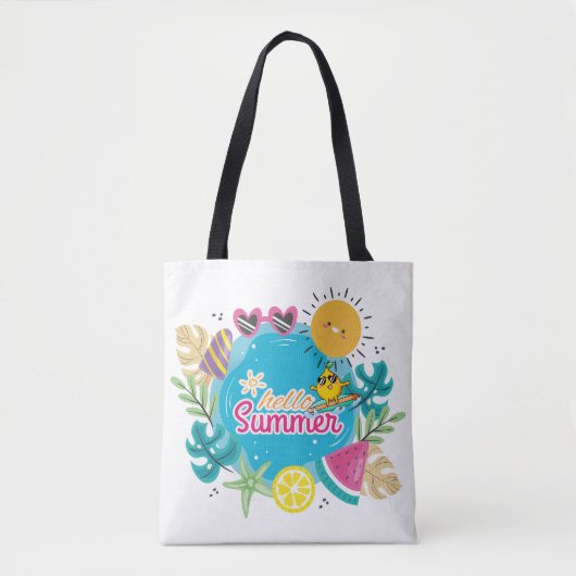 Lebhafter tropischer Sommer-Strand Tasche (Vorderseite)