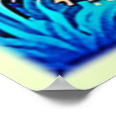 Lebhafter tropischer Sonnenuntergang Poster (Ecke)