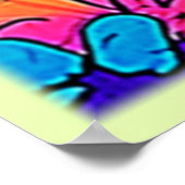 Lebhafter tropischer Sonnenuntergang Poster (Ecke)