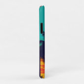 Lebhafter tropischer Sonnenuntergang Retro-80er Case-Mate iPhone Hülle (Hinten/Rechts)