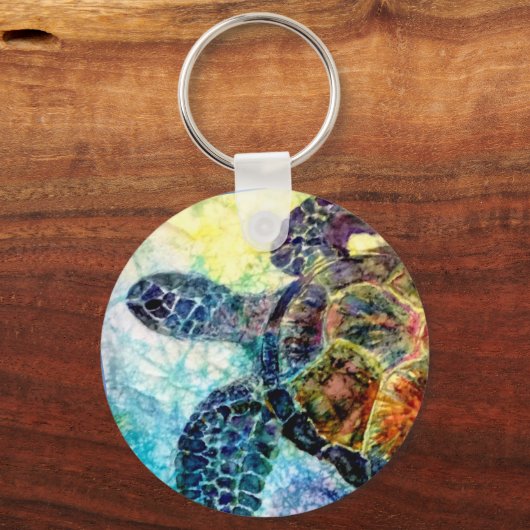 Lebhafter Turtle-Schlüsselanhänger Schlüsselanhänger (Vorderseite)
