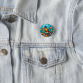 Lebhafter und farbenfroher Vogel Button (Beispiel)