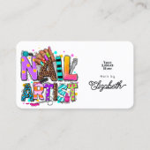 Lebhafter und mutiger afrikanischer Nagelkünstler Visitenkarte (Vorderseite)