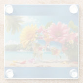 Lebhafter Untersetzer für Blume (Rückseite)