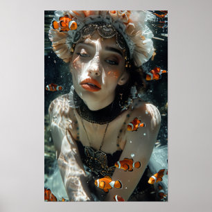 Lebhafter Unterwasser-Mode-Shoot von Clownfish Sho Poster