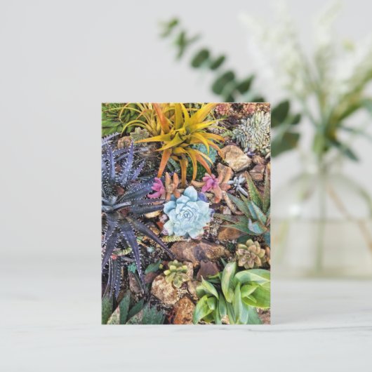 Lebhafter, üppiger Garten Postkarte (Stehend Vorderseite)