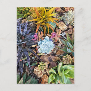 Lebhafter, üppiger Garten Postkarte